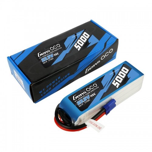 Akumuliatorius Gens Ace 5000mAh 22.2V 45C 6S1P-LiFePO4, Li-Ion