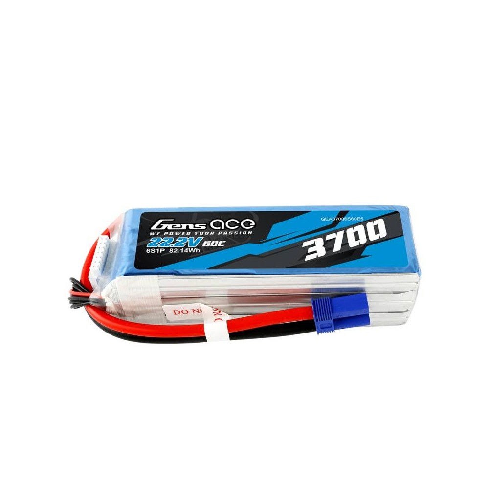 Akumuliatorius Gens Ace 3700mAh 22.2V 60C 6S1P-LiFePO4, Li-Ion