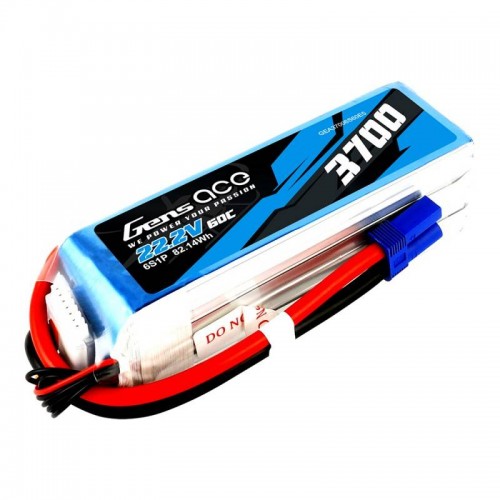 Akumuliatorius Gens Ace 3700mAh 22.2V 60C 6S1P-LiFePO4, Li-Ion