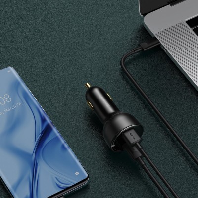 "Baseus Superme" automobilinis įkroviklis, USB, USB-C, 100 W