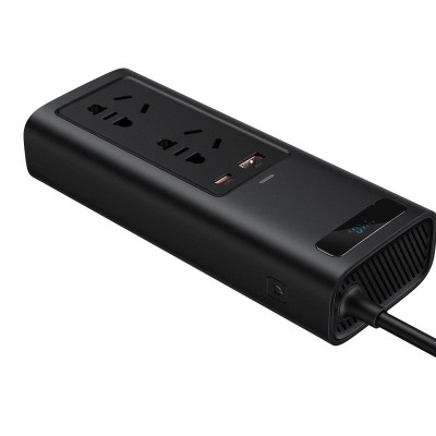 "Baseus" inverteris 150W (220V CN/EU), juodas-Inverteriai