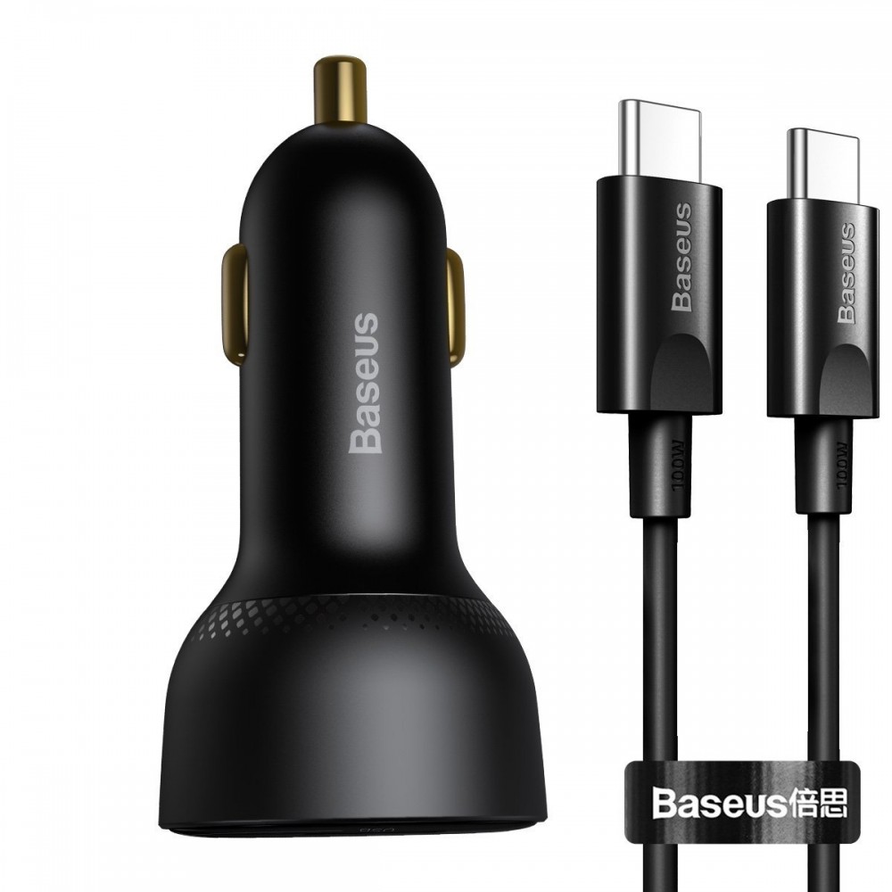 "Baseus Superme" automobilinis įkroviklis, USB, USB-C, 100 W +