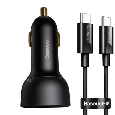 "Baseus Superme" automobilinis įkroviklis, USB, USB-C, 100 W +