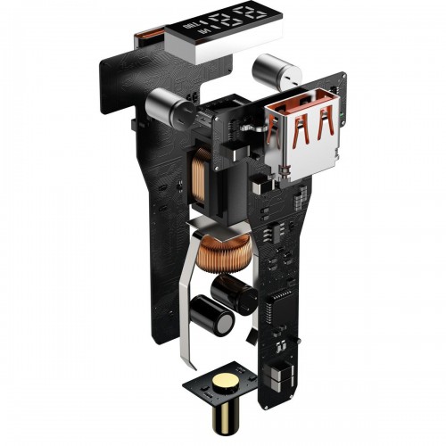 "Baseus Superme" automobilinis įkroviklis, USB, USB-C, 100 W +