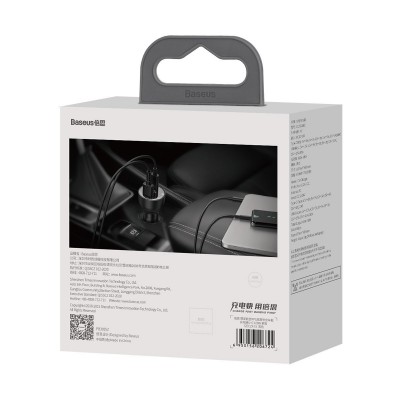 "Baseus Superme" automobilinis įkroviklis, USB, USB-C, 100 W +