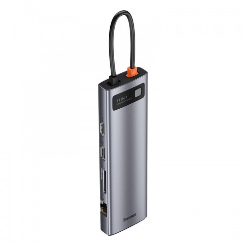 Centratorius 11in1 Baseus Metal Gleam Series, USB-C į 3x USB