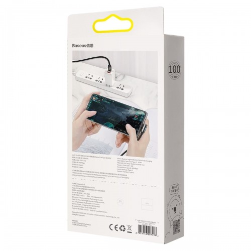 USB kabelis-C į USB-C Baseus Legend serijos, PD, 100 W, 1 m USB kabelis-C į USB-C Baseus Legend serijos, PD, 100 W, 1 m