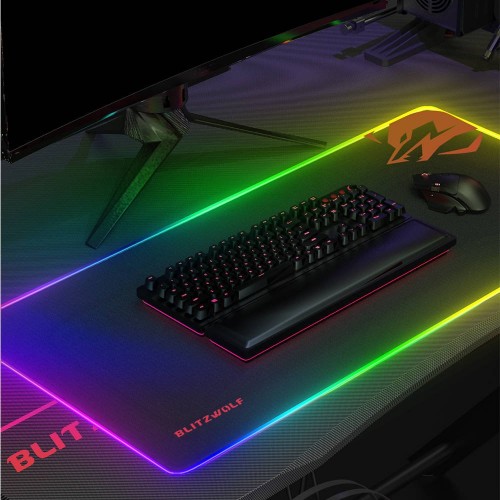 RGB žaidimų pelės kilimėlis Blitzwolf BW-MP1 (juodas)-Pelės