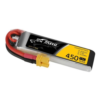 Akumuliatorius Tattu 450mAh 7.4V 75C 2S1P Long XT30-LiFePO4