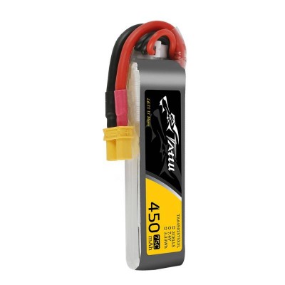 Akumuliatorius Tattu 450mAh 7.4V 75C 2S1P Long XT30-LiFePO4