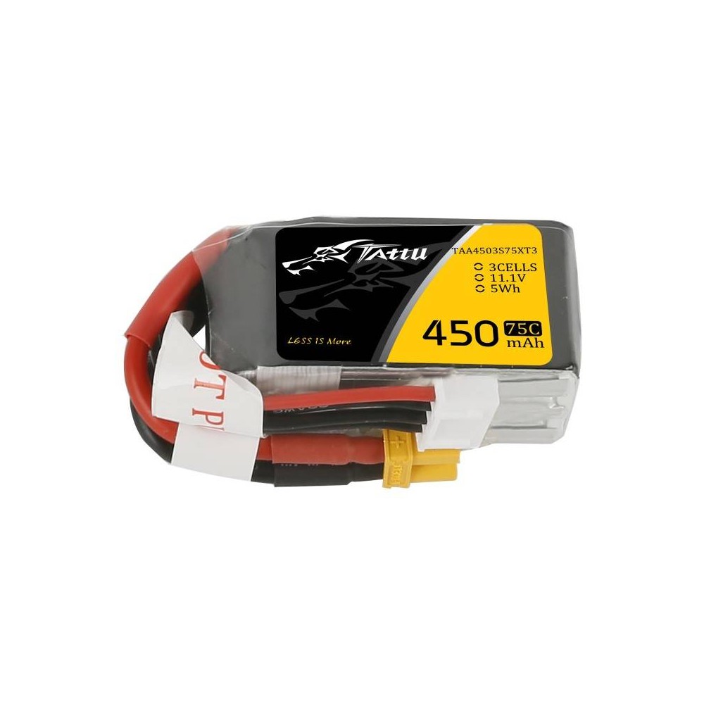 Akumuliatorius Tattu 450mAh 11,1V 75C 3S1P-LiFePO4, Li-Ion
