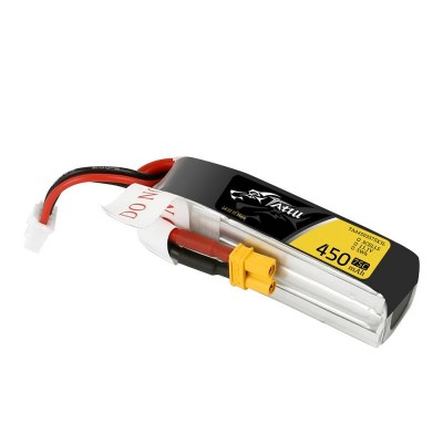 Akumuliatorius Tattu 450mAh 11,1V 75C 3S1P Long-LiFePO4, Li-Ion