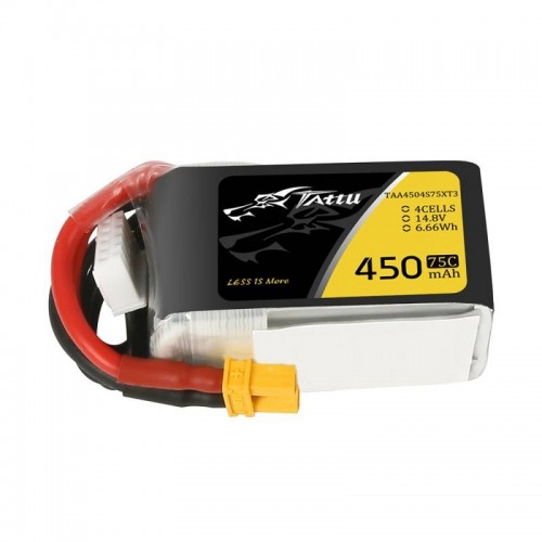 Akumuliatorius Tattu 450mAh 14,8V 75C 4S1P-LiFePO4, Li-Ion