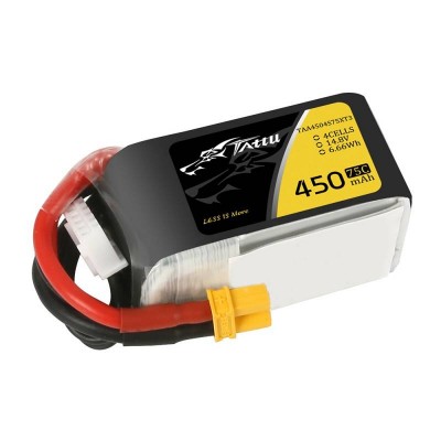 Akumuliatorius Tattu 450mAh 14,8V 75C 4S1P-LiFePO4, Li-Ion