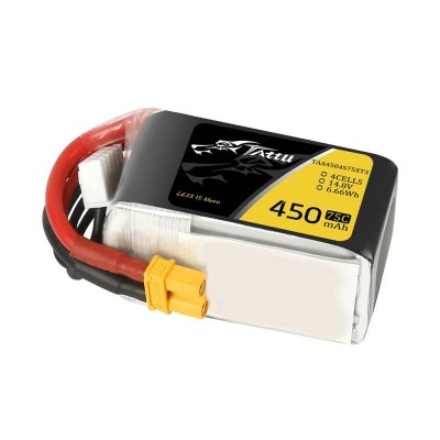 Akumuliatorius Tattu 450mAh 14,8V 75C 4S1P-LiFePO4, Li-Ion