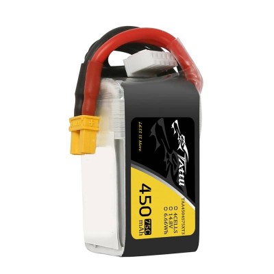 Akumuliatorius Tattu 450mAh 14,8V 75C 4S1P-LiFePO4, Li-Ion