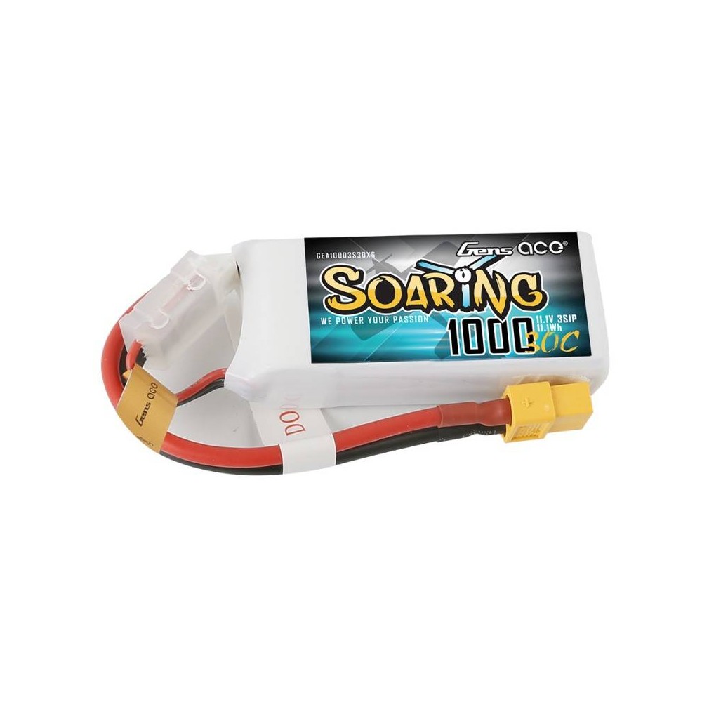 Akumuliatorius Gens Ace Soaring 1000mAh 11.1V 30C 3S1P