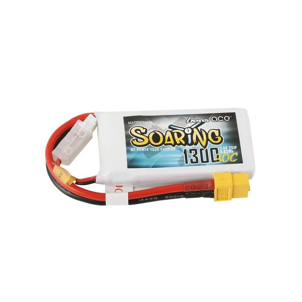 Akumuliatorius Gens Ace Soaring 1300mAh 7.4V 30C 2S1P