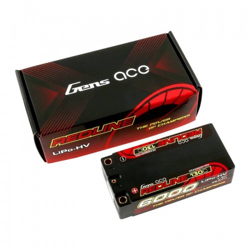 Akumuliatorius Gens Ace Redline 6000mAh 7,6V 130C 2S2P HardCase