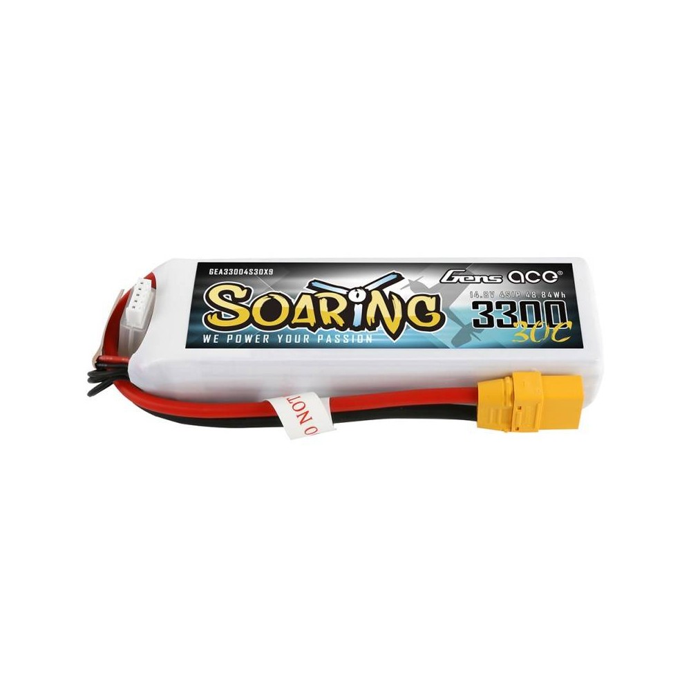 Akumuliatorius Gens Ace Soaring 3300mAh 14.8V 30C 4S1P