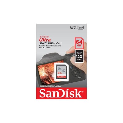 Atminties kortelė SanDisk Ultra SDXC 64GB 120 MB/s UHS-I