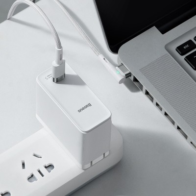 "Baseus" cinko magnetinis kabelis, USB-C, 60 W, 2 m, kampinis