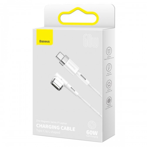 "Baseus" cinko magnetinis kabelis, USB-C, 60 W, 2 m, kampinis