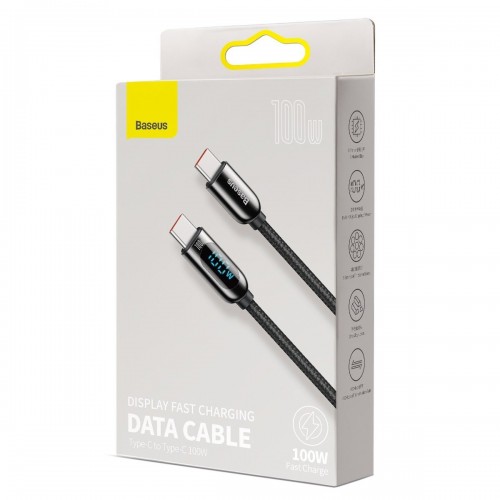 USB kabelis-C į USB-C pagrindo ekrano, 100 W, 2 m