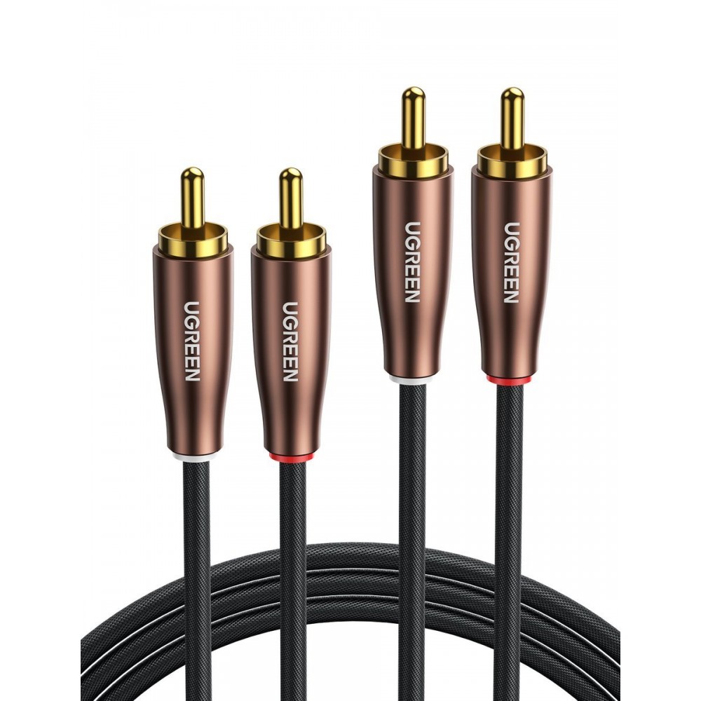 UGREEN AV199 prailginimo kabelis 2x RCA (RCA) į 2x RCA (RCA), 3