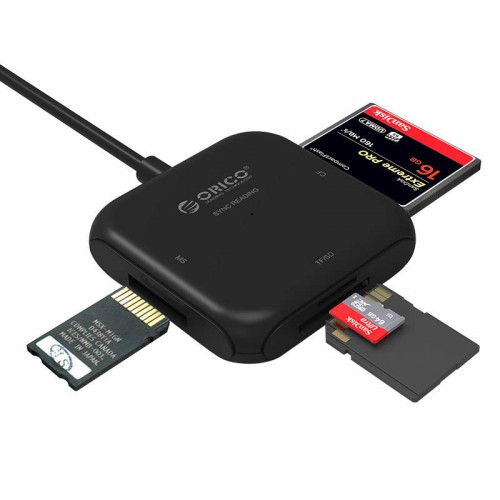 Orico 4-IN-1 USB 3.0 kortelių skaitytuvas (juodas)-Pagrindinis