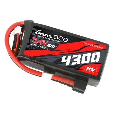 Akumuliatorius Gens Ace 4300mAh 11.4V 60C 3S1P z