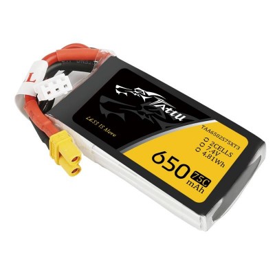 Akumuliatorius Tattu 650mAh 7.4V 75C 2S1P-Pagrindinis