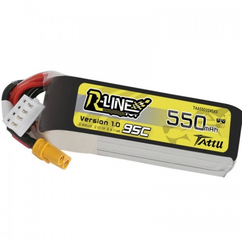 Akumuliatorius Tattu R-Linija 550mAh 11.1V 95C 3S1P