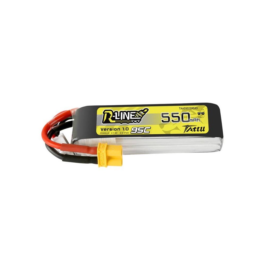 Akumuliatorius Tattu R-Linija 550mAh 7.4V 95C 2S1P