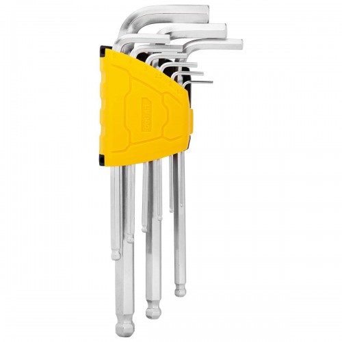 Ilgųjų šešiakampių raktų rinkiniai 1,5-10 mm Deli Tools EDL3088