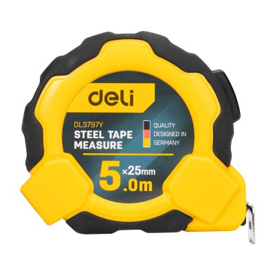 Plieninė matavimo juosta 5 m/25 mm Deli Tools EDL3797Y