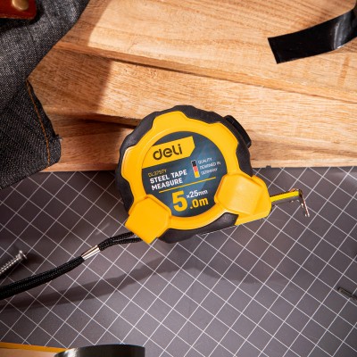 Plieninė matavimo juosta 5 m/25 mm Deli Tools EDL3797Y