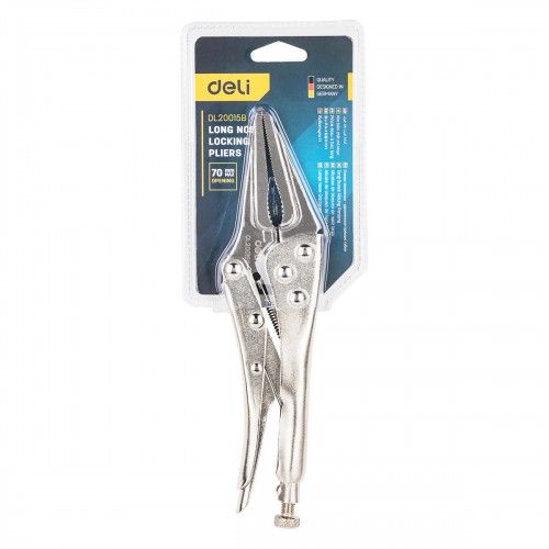 Ilgosios fiksavimo replės 9" Deli Tools EDL20015B