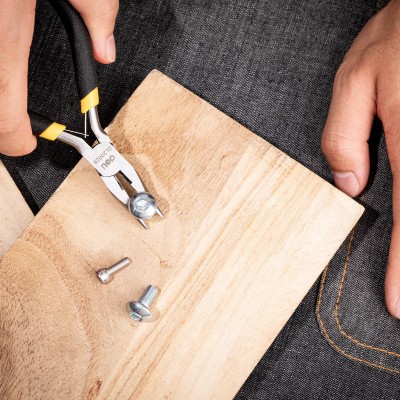 Mini replės 5" Deli Tools EDL20026 (geltonos spalvos)-Įvairios