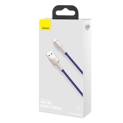 USB laidas "Lightning Baseus Cafule", 2,4 A, 2 m