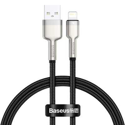 USB laidas "Lightning Baseus Cafule", 2,4 A, 0,25 m