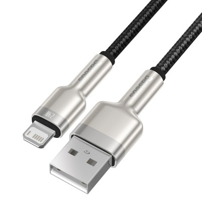 USB laidas "Lightning Baseus Cafule", 2,4 A, 0,25 m