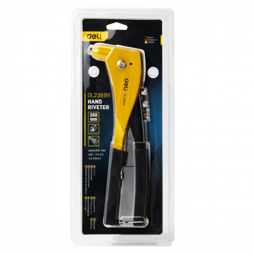 Rankinis kniediklis Deli Tools EDL236911 (geltonas)-Kniedžių