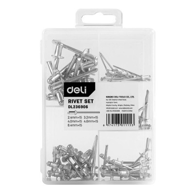 Kniedžių rinkinys Deli Tools EDL236906 (75 vnt.)-Pagrindinis