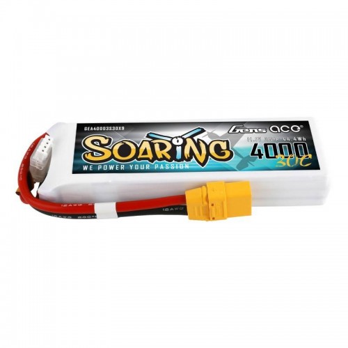 Gens Ace Soaring 4000mAh 11.1V 30C 3S1P Lipo akumuliatorių