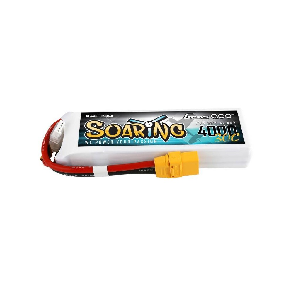 Gens Ace Soaring 4000mAh 11.1V 30C 3S1P Lipo akumuliatorių