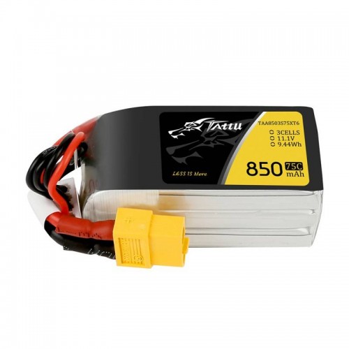 Akumuliatorius Tattu 850mAh 11.1V 75C 3S1P Konektor