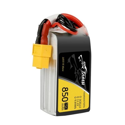 Akumuliatorius Tattu 850mAh 11.1V 75C 3S1P Konektor