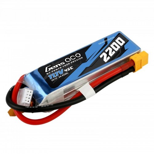 Akumuliatorius Gens Ace 2200mAh 11.1V 45C 3S1P XT60-Pagrindinis