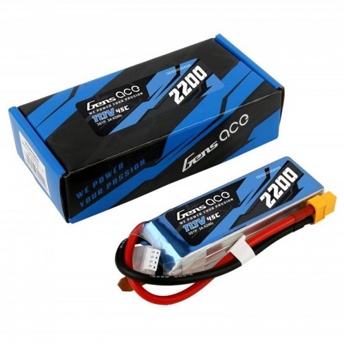 Akumuliatorius Gens Ace 2200mAh 11.1V 45C 3S1P XT60-Pagrindinis